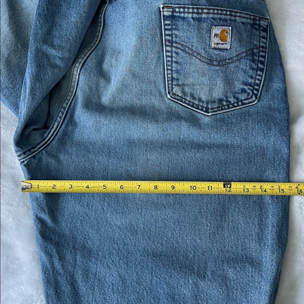 Carhartt Men's Flame Resistant Light Blue Jeans - 48x30 - Picture 14 of 14